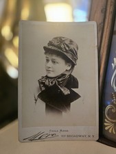Victorian Actress Paola Marie Cabinet Card Mora 707 Broadway NY Rare Photo