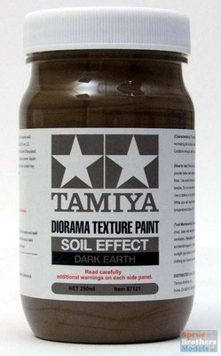 TAM87121 Tamiya Diorama Texture Paint - Soil Effect Dark Earth 250ml