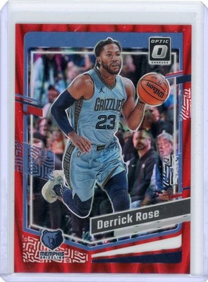 2023-24 Donruss Optic #34 Derrick Rose Red Seismic #'d /130