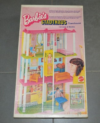 Spielzeugbox Haus Stadthaus TOWNHAUS Puppe Barbie Mattel 90-7825 Vintage 1975