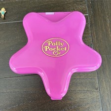 Bluebird Polly Pocket 1993 Pink Star Compact Mini Playset w/ Small Figure