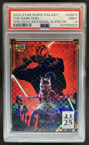2024 Topps Chrome Star Wars Galaxy The Dark Duel Menace X-Fractor #7/10 PSA 9