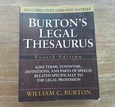 Burtons Legal Thesaurus, Fourth Edition - Bur...