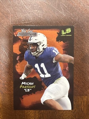2021 Wild Card Alumination - Light Show Micah Parsons #LS 13 Orange (RC)