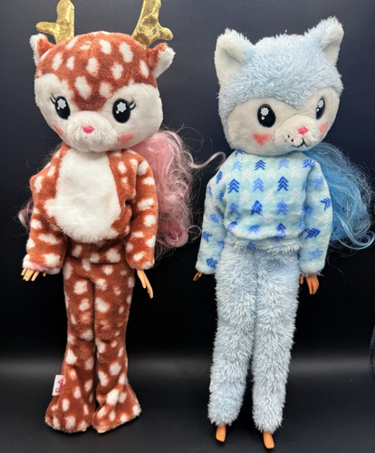 Barbie Cutie Reveal Doll Set Of 2 Deer Husky Dolls Only Furry Plush Costume
