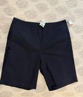 NWT J.McLaughlin Celia Stretch Cotton 9" Chino Shorts navy Blue size 6 — photo 1