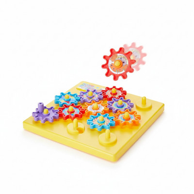 A2Z 4 Kinder Fun Time Zahnräder Brettspiel MINT Lernausrüstung Spielzeug 24+ Monate