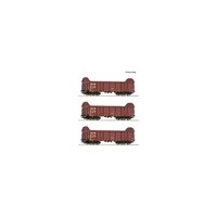 Roco 6600131 3 Piece Set: Open Goods Wagons, DB AG H0 NEW In OVP