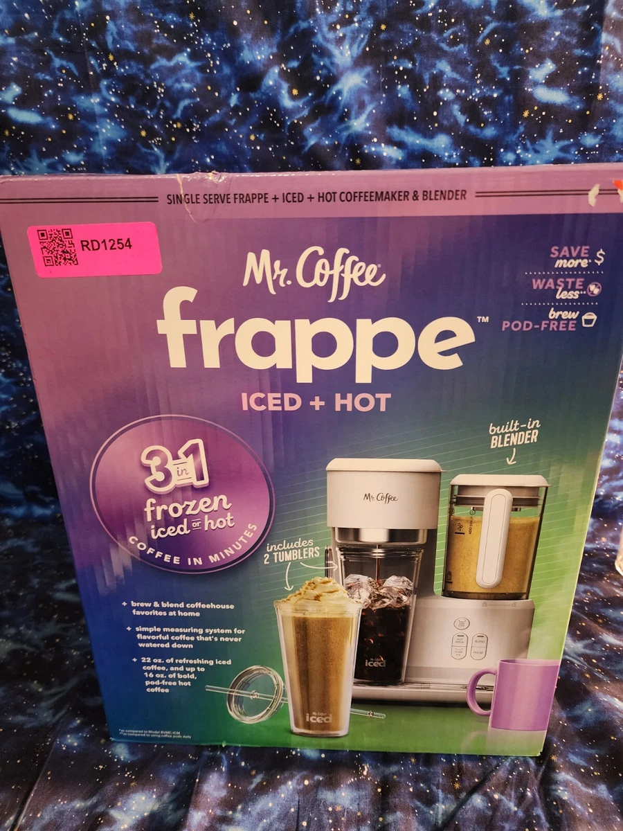 Mr. Coffee Single Serve Frappe and Iced Coffee Maker with Blender, Black