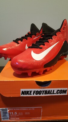 NIKE Football Shoes Alpha Strike 2 3/4 D University Red/White-Black Size 11.5
