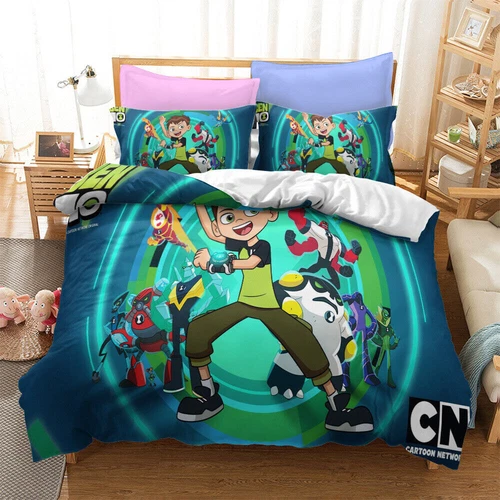 Ben 10 3D Duvet Cover Bettbezug Bettwäsche Set Kissenbezug Qulit Single Double - Bild 13 von 13