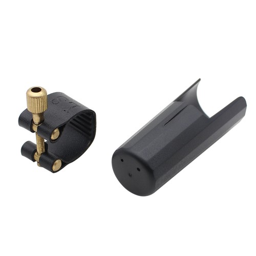 Leather Ligature Fastener & Plastic Cap for Tenor Sax Bakelite Mouthpiece K7I4 - Picture 7 of 12