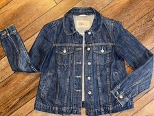 GAP premium Denim Blue Women S Girls XL Jean Jacket Limited Ed Pleated Back EUC