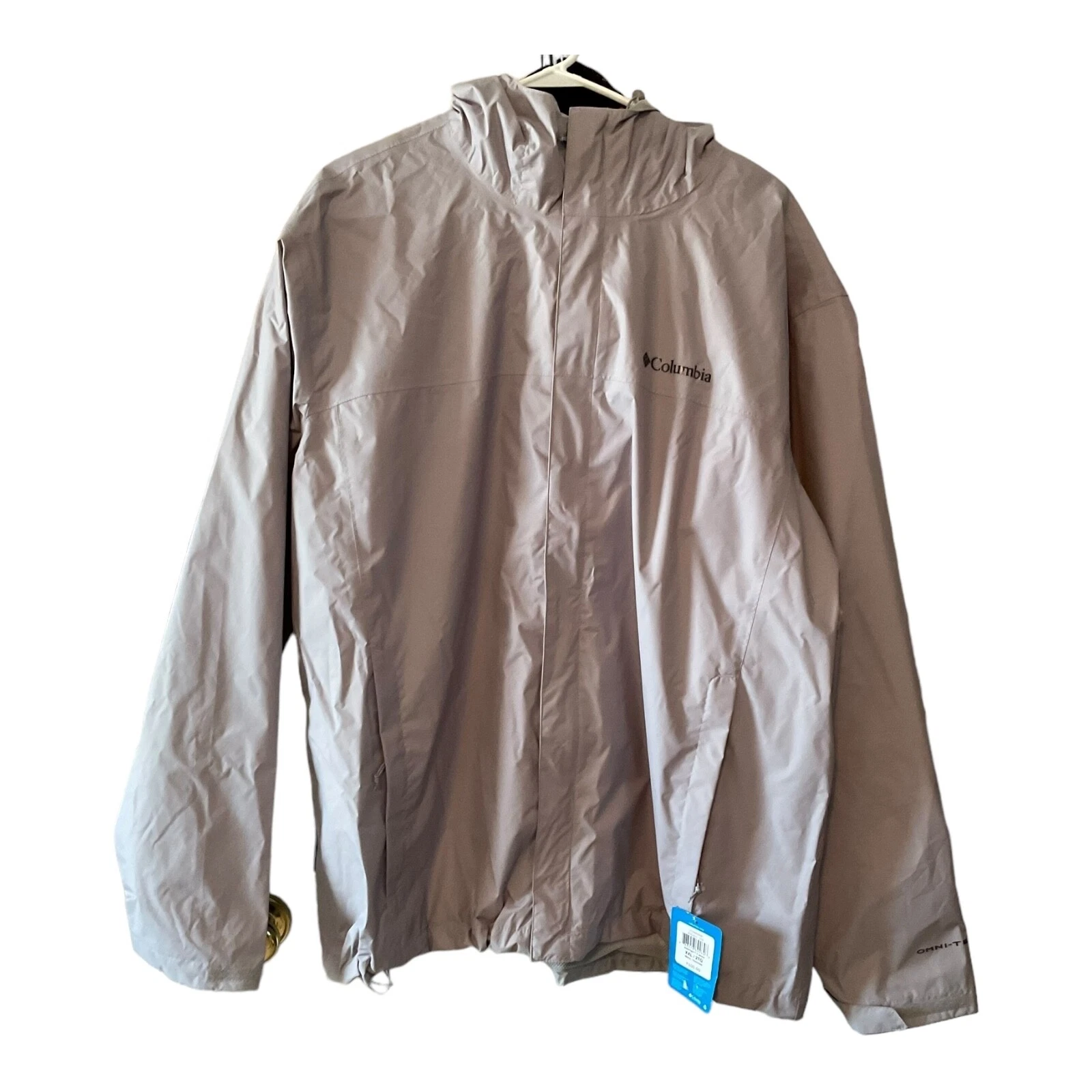 COLUMBIA RAIN JACKET OMNI TECH WATERPROOF JACKET BLACK XXL/2TG
