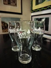 (3) SAM ADAMS *Cheers To You RED SOX  NATION* BEER GLASSES *12oz* FREE SHIPPING!