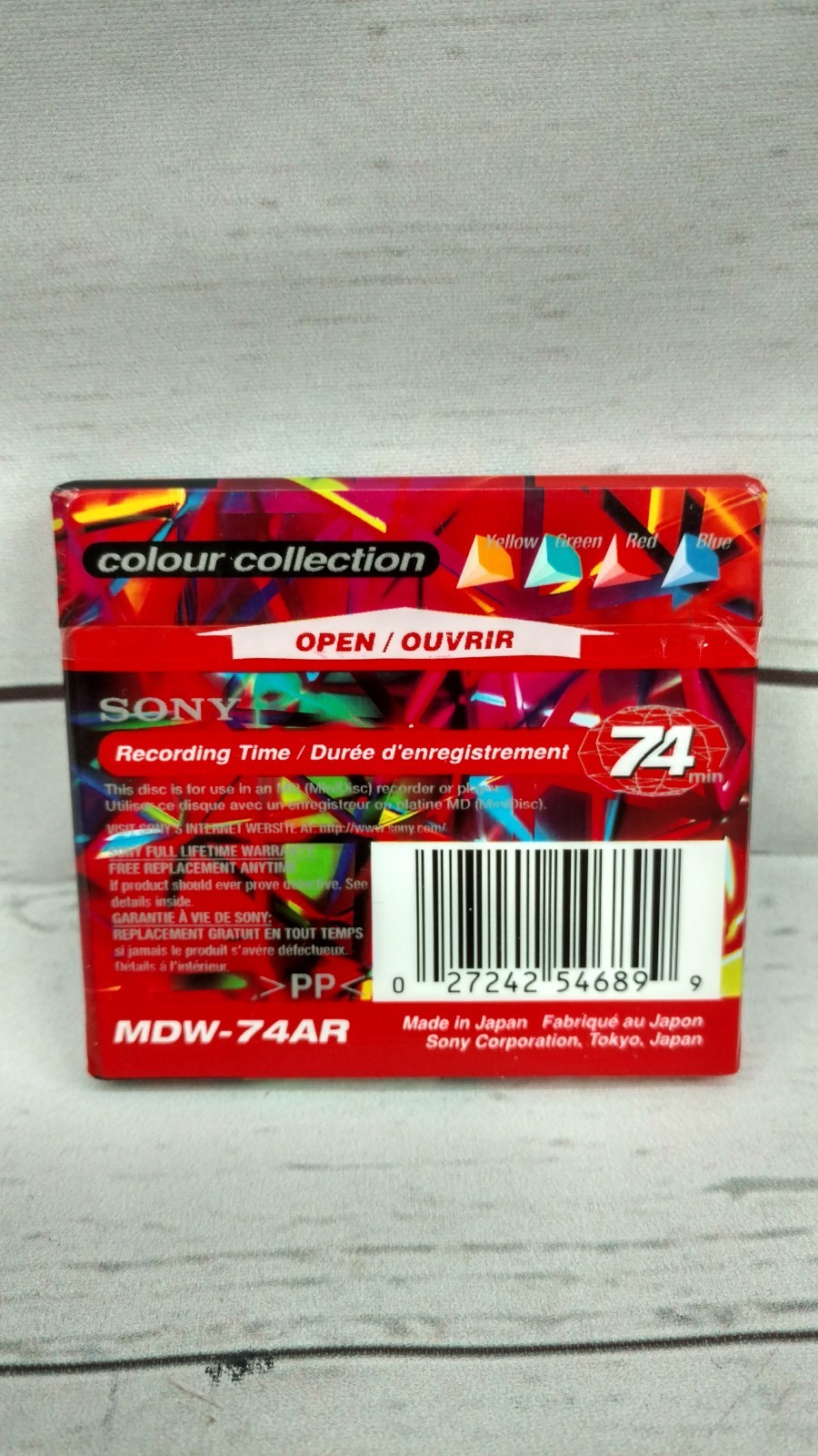 2 Sony Mini Disc Minidisc Color Collection 1 Ruby Red & 1emerald Green 74 Minute for sale online