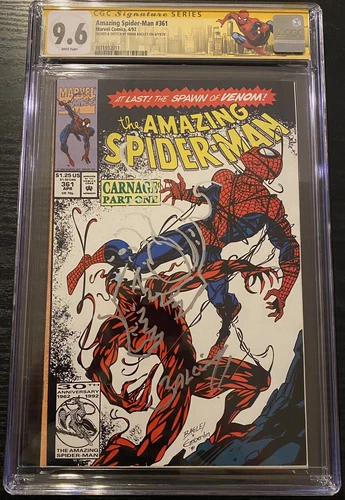 Amazing Spider-Man #361 CGC 9.6 SS SKETCH & SIGNED BAGLEY 1st APPEARANCE Carnage