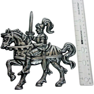 Vtg 1969 ATKINSON Knight Horse Medieval Wall Plaque Mid-Century Coat of Arms7.5"