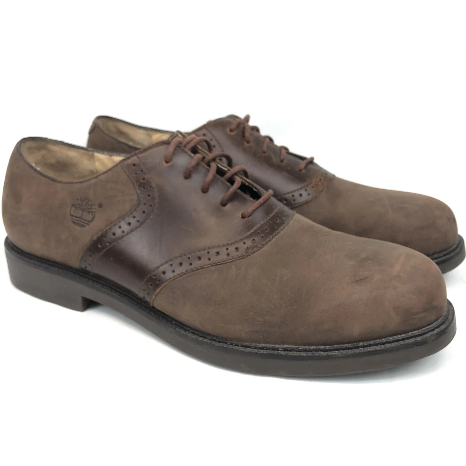 Scarpe eleganti vintage Timberland da uomo 11 5 in pelle Oxford impermeabili 50074 belle!
