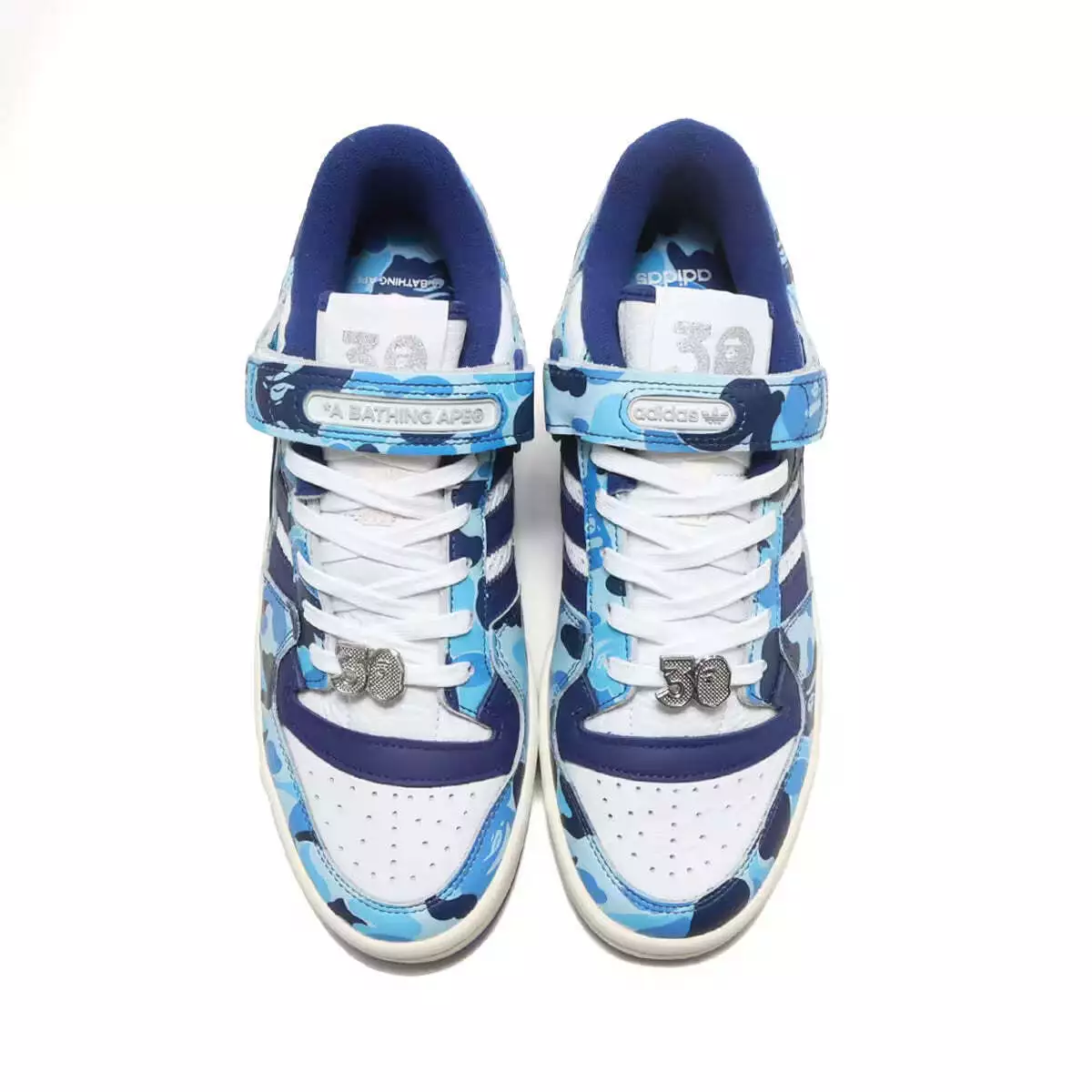 adidas Forum Bape Low Top 30th Anniversary Sneakers Blue Camo Men Shoes  Trainers