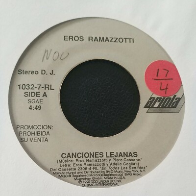Eros Ramazzotti Canciones Lejanas ARIOLA 1032-7-RL VG+ #1853