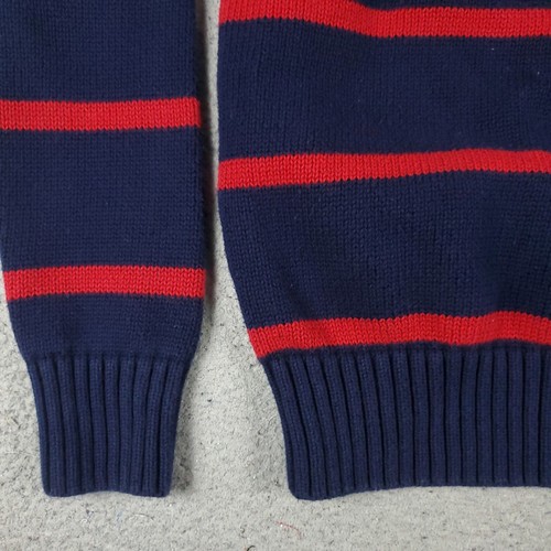 Ralph Lauren Sweater Boys Large Blue Red Pony 1/4 Zip Pullover Sweatshirt Kids - Picture 4 of 9
