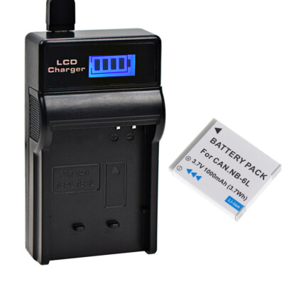Battery for Canon PowerShot SX530 HS SX610 HS SX710 HS NB-6L, NB-6LH  +Charger