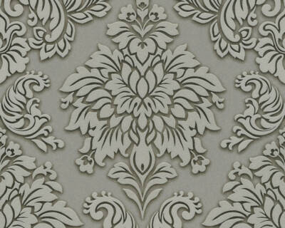 A.S. Création Vliestapete Metropolitan 36898-1 Barock Silbergrau Grün Glitzer