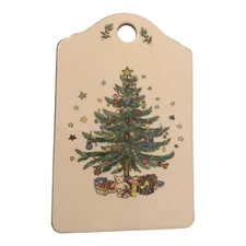 NIKKO Cutting Cheese Board/Snack Plate Christmas 9" x 5-3/4" Ceramic Japan