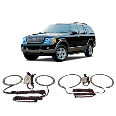 Bright Blue Angel Eye Headlight Halo kit for Ford Explorer 02-05