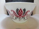 Vintage Fire King modern tulip  8 1/2 inch milkglass mixing bowl