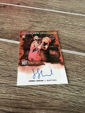 2024-25 Hoops Jamal Shead Hot Signatures Rookie Auto Raptors Green Foil