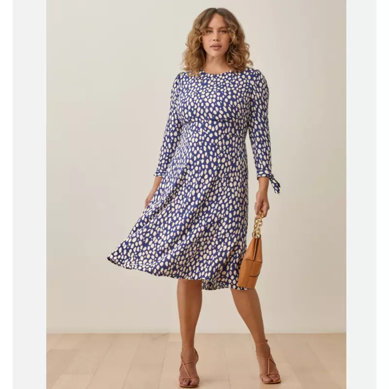 Crew neck cheap midi dress