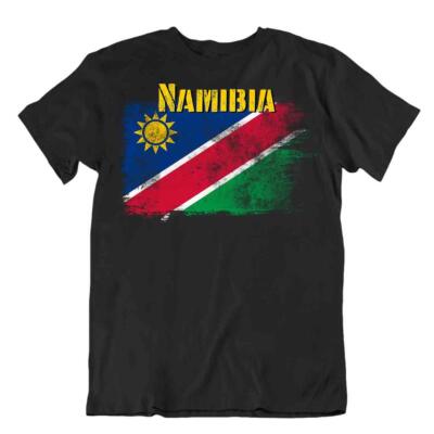 Namibia T-Shirt Flaggen T-Stück Reise-Andenken Bluse Tee Namibia flag Tops Gift