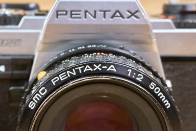 Pentax Super Program Film Camera Pentax-A 1:2 50mm Lens, Pentax