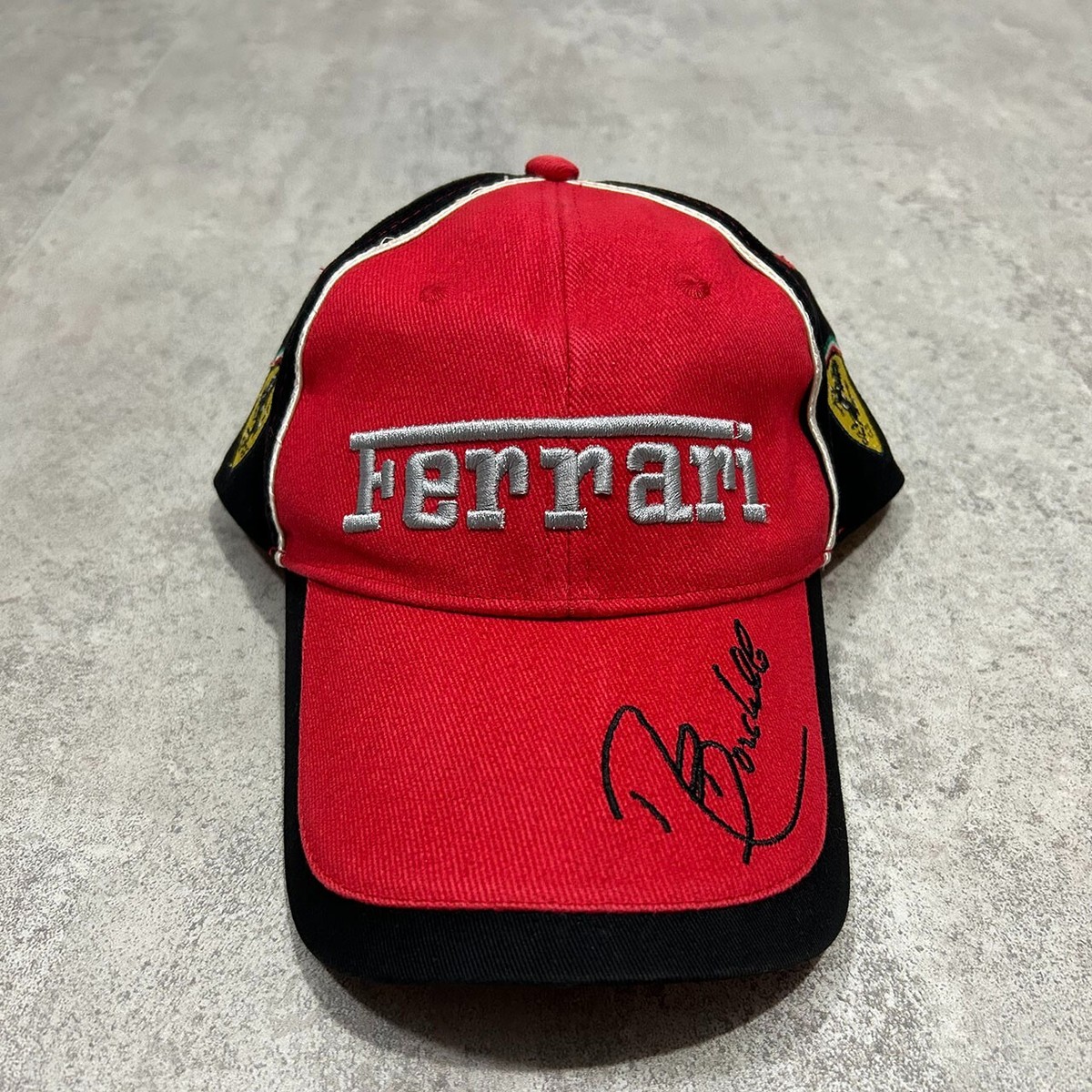VTG 90s FERRARI RUBENS BARRICHELLO BRASIL SIGNATURE NICE MAN 1996