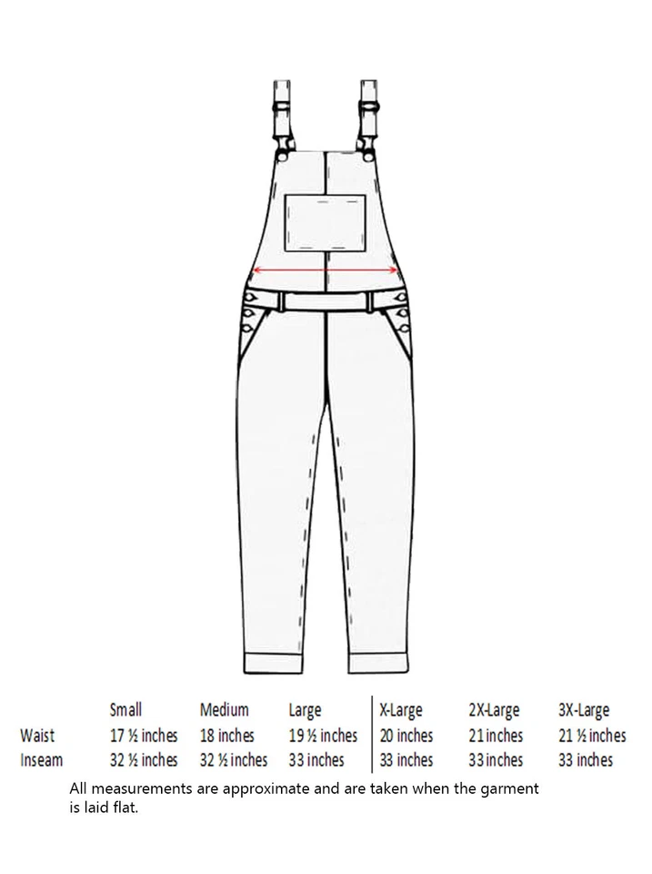 Wes and Willy Mens College Lightweight Fashion Overalls - Image 2 of 2