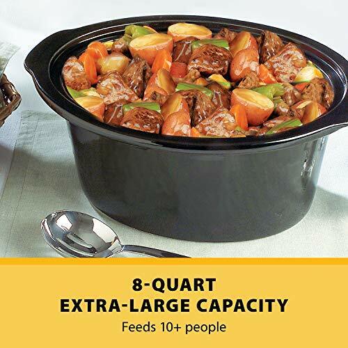 Crockpot SCV803-SS 8 quart Manual Slow Cooker with 16 oz Little Dipper Food  Warmer, Stainless Steel 