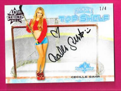 Benchwarmer 2014 Hockey Top Shelf autograph card Cecille Gahr 1/4 40th National