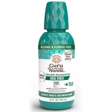 GuruNanda Oral Rinse Fresh Breath Mouthwash, ADA-Accepted Alcohol-Free Mouthwash