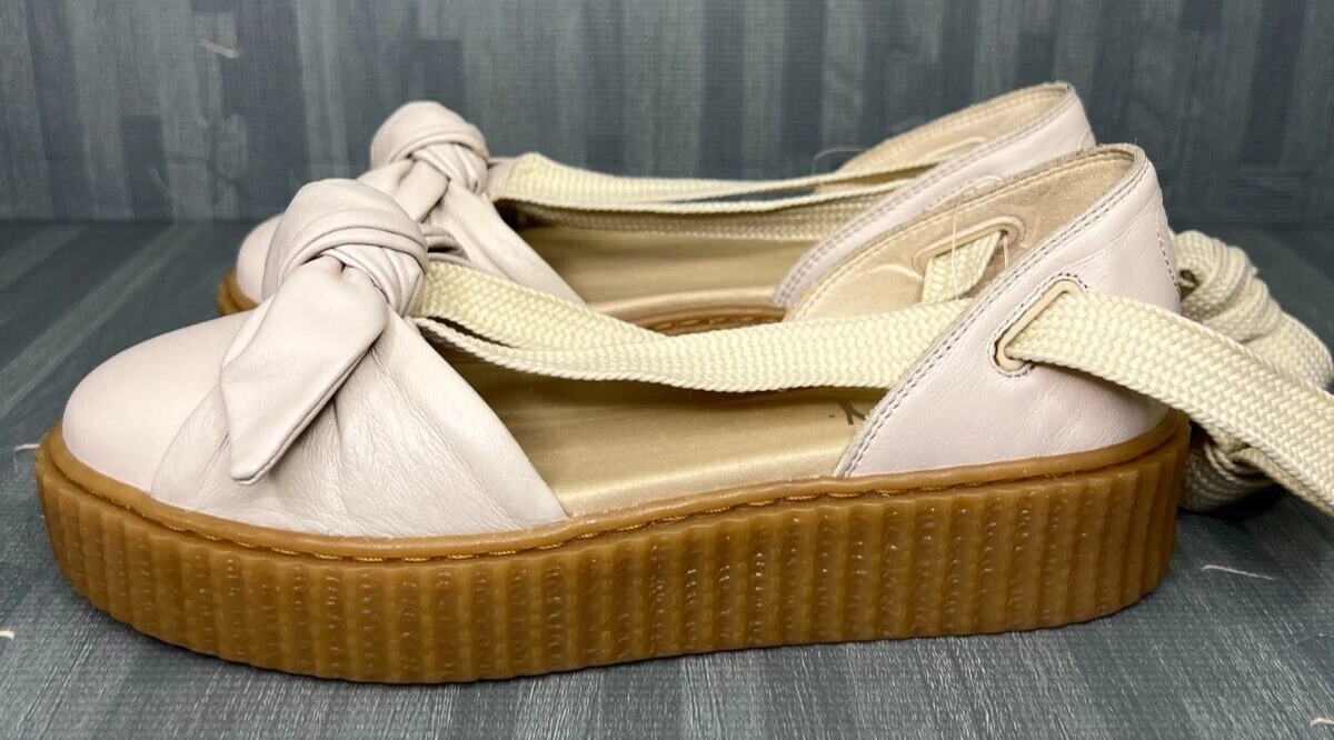 Scarpe Puma Fenty by Rihanna donna 7 5 Creeper fiocco alla caviglia avorio plateau