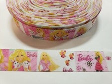 5 Yards 1" Barbie Grosgrain Ribbon Hair Bow Supplies.