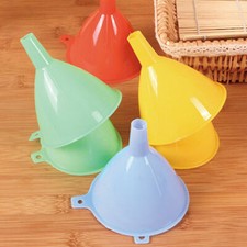 Set 3 misure plastica imbuto riempimento benzina olio carburante acqua strumento auto nuovo kit laboratorio E E1O2