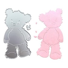 Metal Cutting Dies Teddy Bear Die Cuts for Card Making Bear Dies Animal Die B...