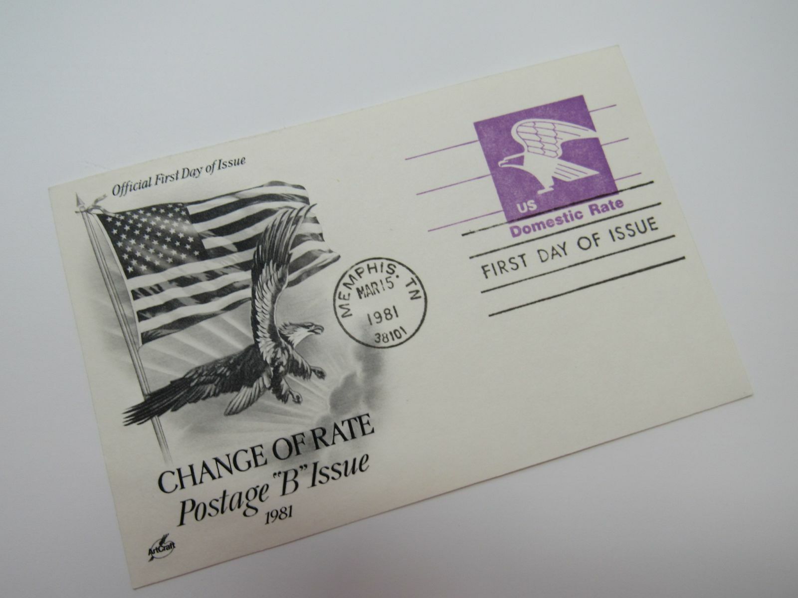 USPS Scott UX88 12c Eagle Domestic Rate Postal Card First Day of Issue