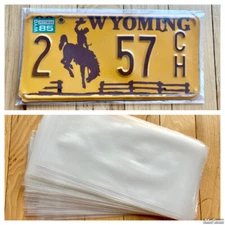 6.5x12.5 License Plate Bags/Sleeves - 3 MIL High Clarity & Strength - USA Made