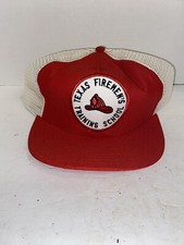 Vintage Texas Firemen  s Training School Patch Snapback Trucker Cap Hat