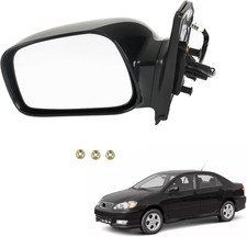 Driver Side Power Paintable Mirror For 2003-2008 Toyota Corolla Black