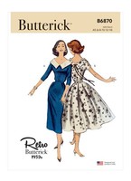 Schnittmuster Kleid Butterick B6870 A5 6-8-10-12-14 (Gr. 32-40)