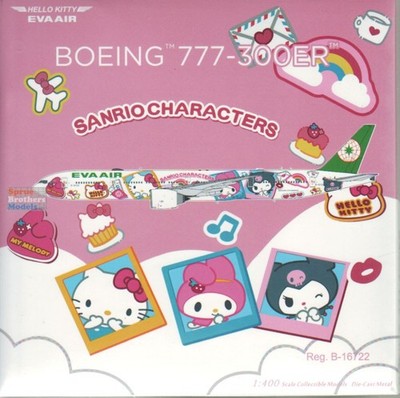NGM73076 1:400 NG Model EVA Air B777-300ER Reg #B-16722 Hello Kitty Besties Jet